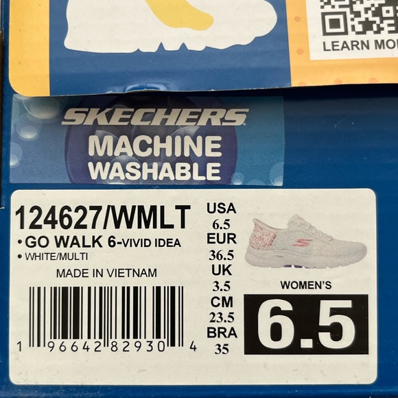 Skechers White Go Walk Sneakers Hands Free Slip-Ins 6.5 - Picture 5 of 7